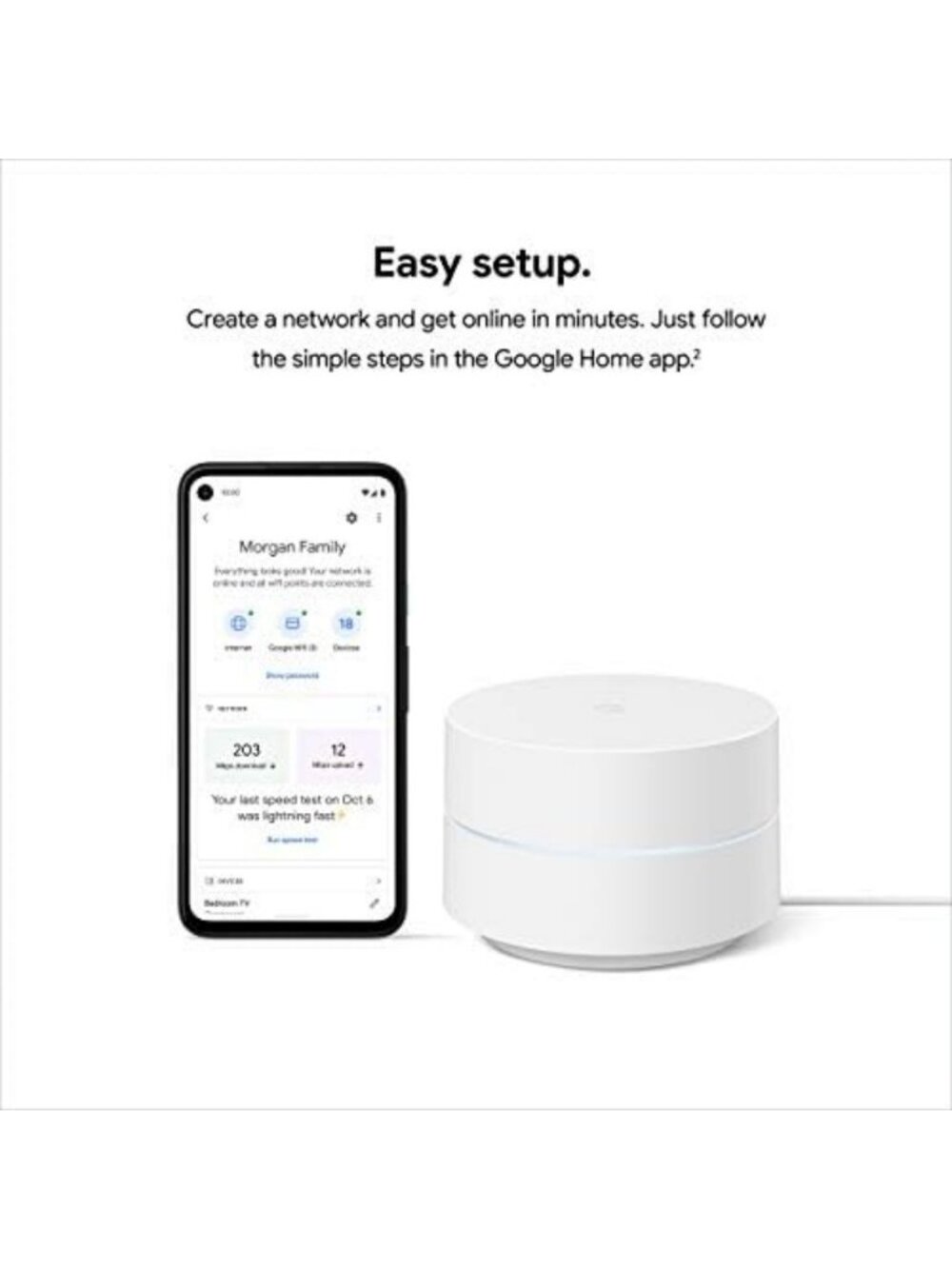 Mesh WiFi System - AC1200 Router - 1500 Sq Ft Coverage - High-Speed Internet - Picture 5 of 6